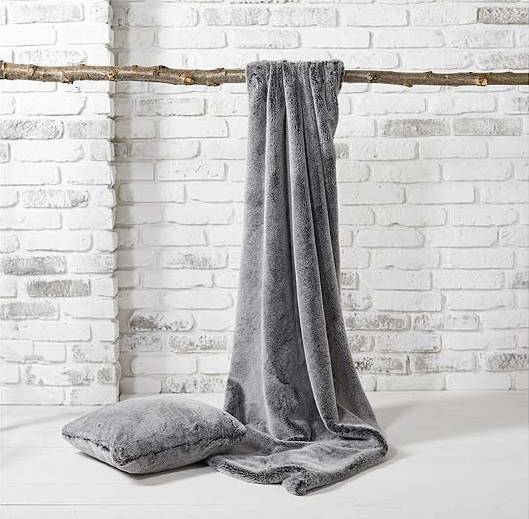 Tipped Faux Fur Throw