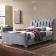 The Ashbourne Bedframe Grey Velvet