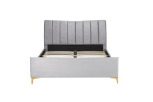 The Ashbourne Bedframe Grey Velvet