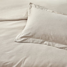 Waffle Textured Duvet Cover Set in Linen