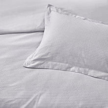 Waffle Textured Duvet Cover Set in Silver